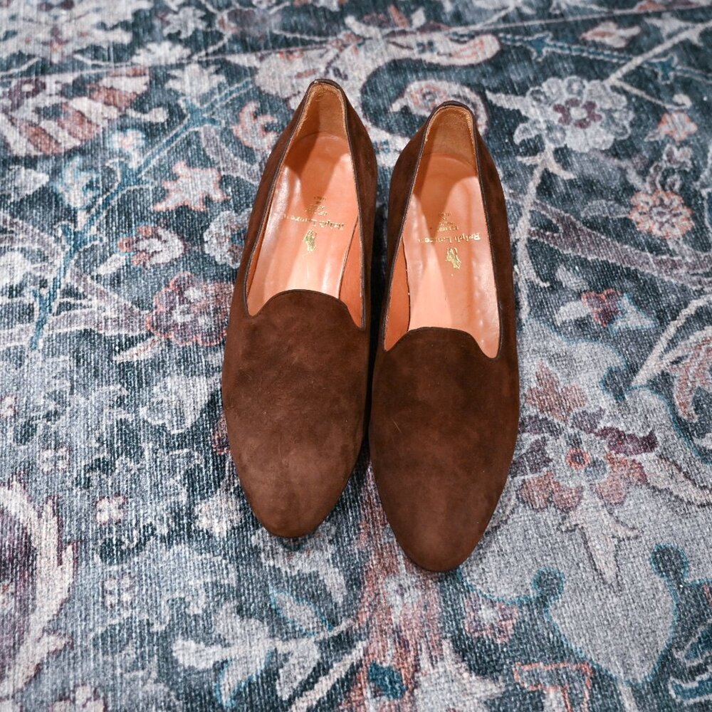 Ralph Lauren Size 6 Brown Suede Slip on Loafers - Picture 7 of 15